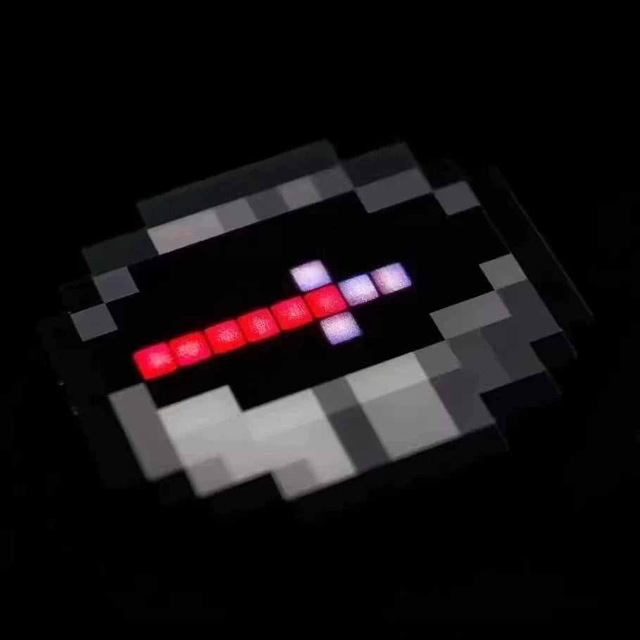 New In Stock Compass Pixel Wind Peripheral design trinket Magnetic MC Real-World Use Movable Keychain Pendant myworld Gift