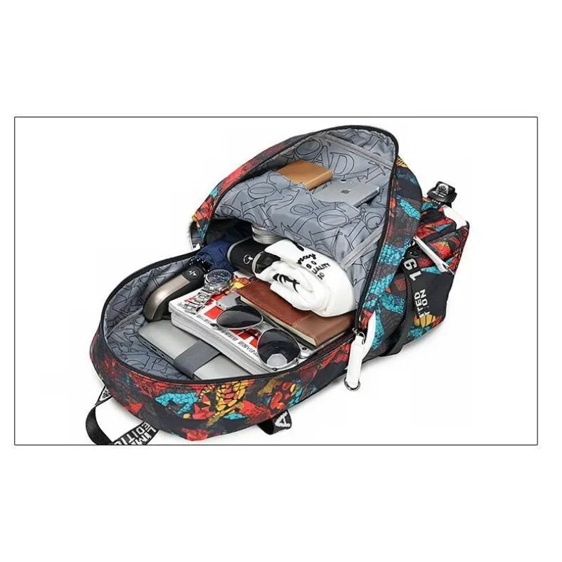 Star Wars Student Backpack Anime Cartoon Teen Personality Creative Casual Fashion Simple Computer USB Rechargeable Travel Bag
