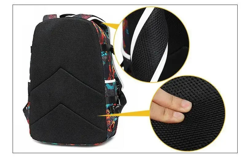 Star Wars Student Backpack Anime Cartoon Teen Personality Creative Casual Fashion Simple Computer USB Rechargeable Travel Bag