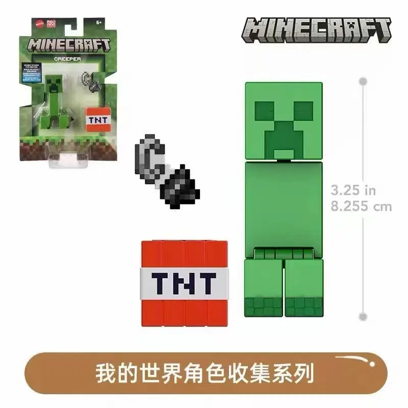 Original Minecraft Game Character Collection Movie Series Same Style Action Figure Model Interactive Toy Boy Birthday Gift