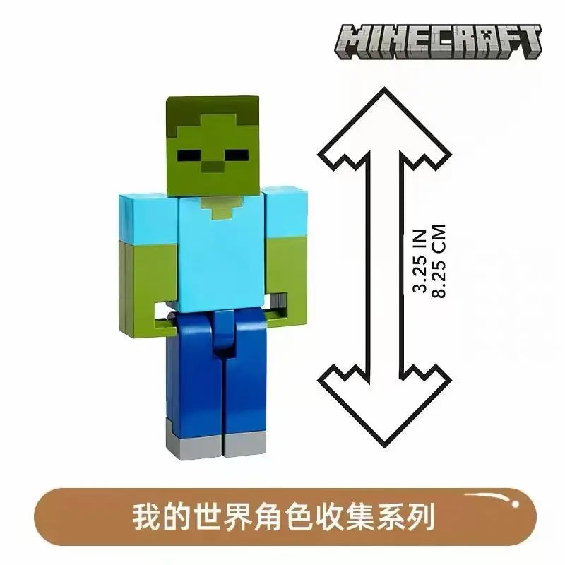 Original Minecraft Game Character Collection Movie Series Same Style Action Figure Model Interactive Toy Boy Birthday Gift
