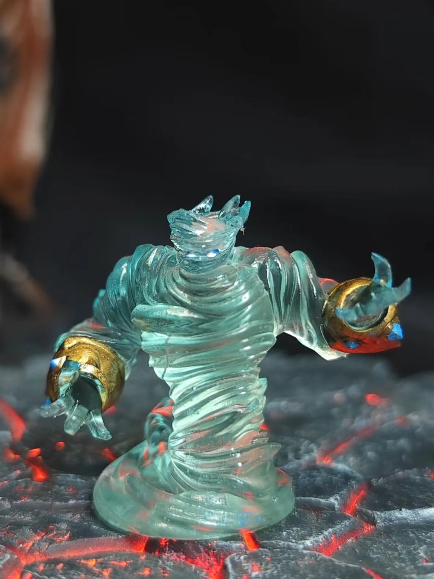 World of Warcraft Mini Figure - Painted Model Display Chess Piece Fire Water Earth Elementals Collectible Toy