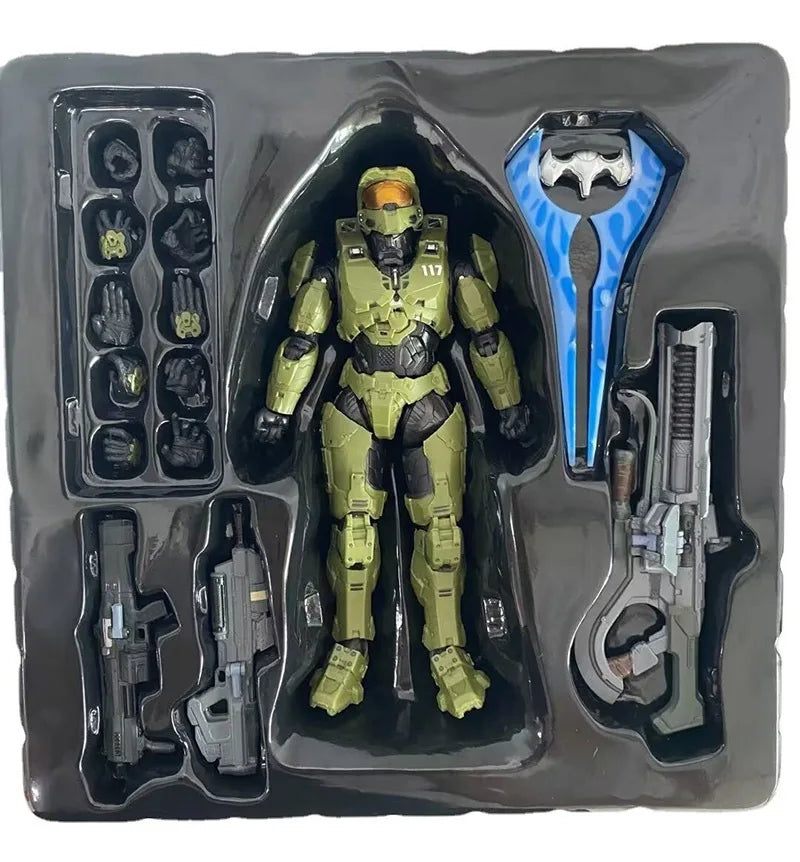 18CM RE:EDIT Reach 1/12 SCALE MASTER CHIEF MJOLNIR MARK V1 Articulated Action Figures Desktop ornament Decor Boy Trend Toys Gift
