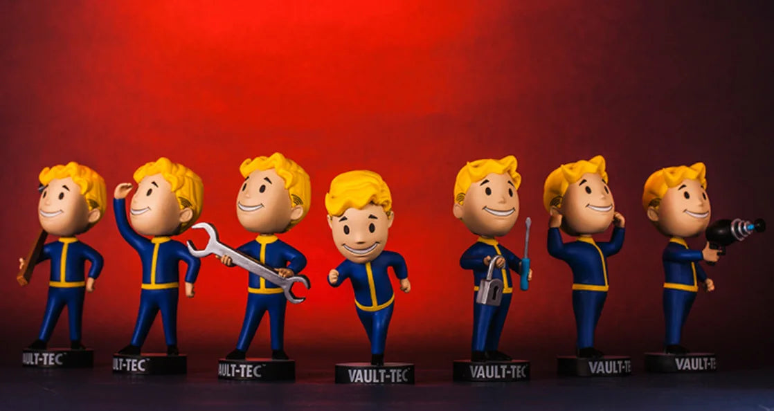 Fallout 4 Vault Boy Generation 7 Dolls Game Action Figure Shaking Cartoon Statue Collectible Toy Ornament Model Kids Toys Gift