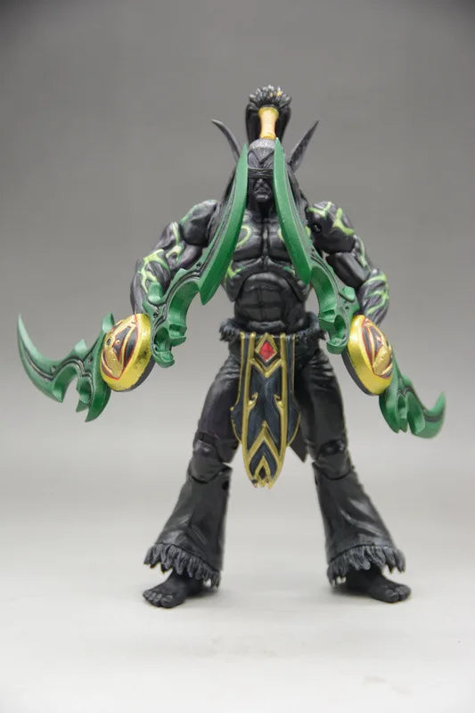 18cm World Of Warcraft Game Peripheral Illidan Stormrage Pvc Game Figure Collection Doll Desktop Ornament Gift To Friend