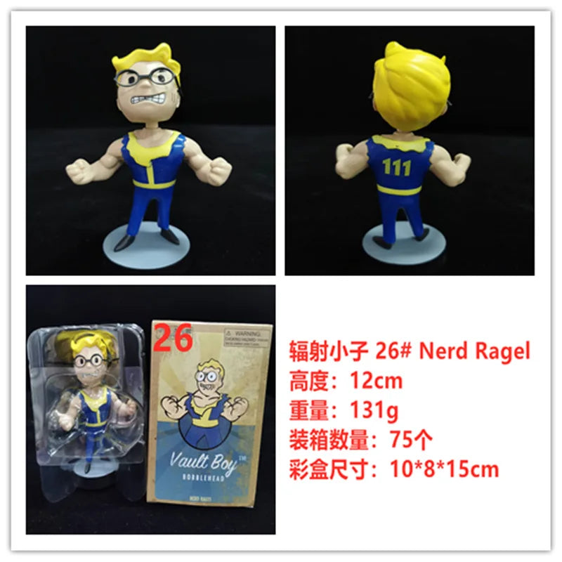 Fallout 4 Vault Boy Generation 7 Dolls Game Action Figure Shaking Cartoon Statue Collectible Toy Ornament Model Kids Toys Gift
