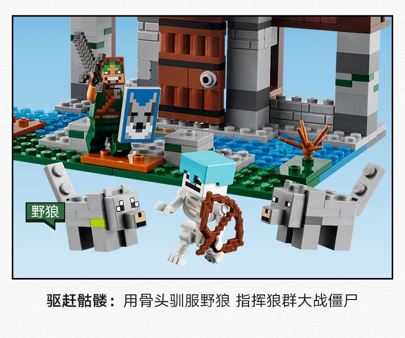 Lego Minecraft 21261 Wolf Forces Educational Toys Building Blocks for Boys and Girls