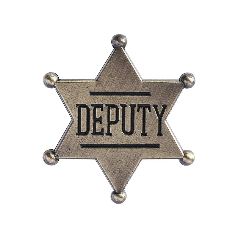 Fallout New Vegas Pin Sunset Sarsaparilla Deputy Badge Western Style Brooch Video Game Merch for Cosplay Backpack