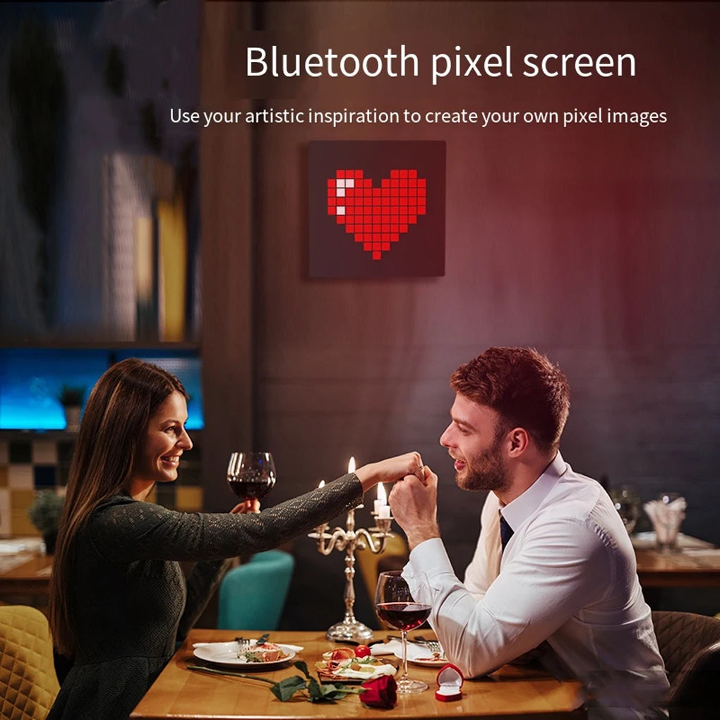 LED Pixel Matrix Bluetooth Smart Display 16x16 RGB Digital Lamp Panel DIY Art Display Gaming Anime Room Decor Frame APP Control