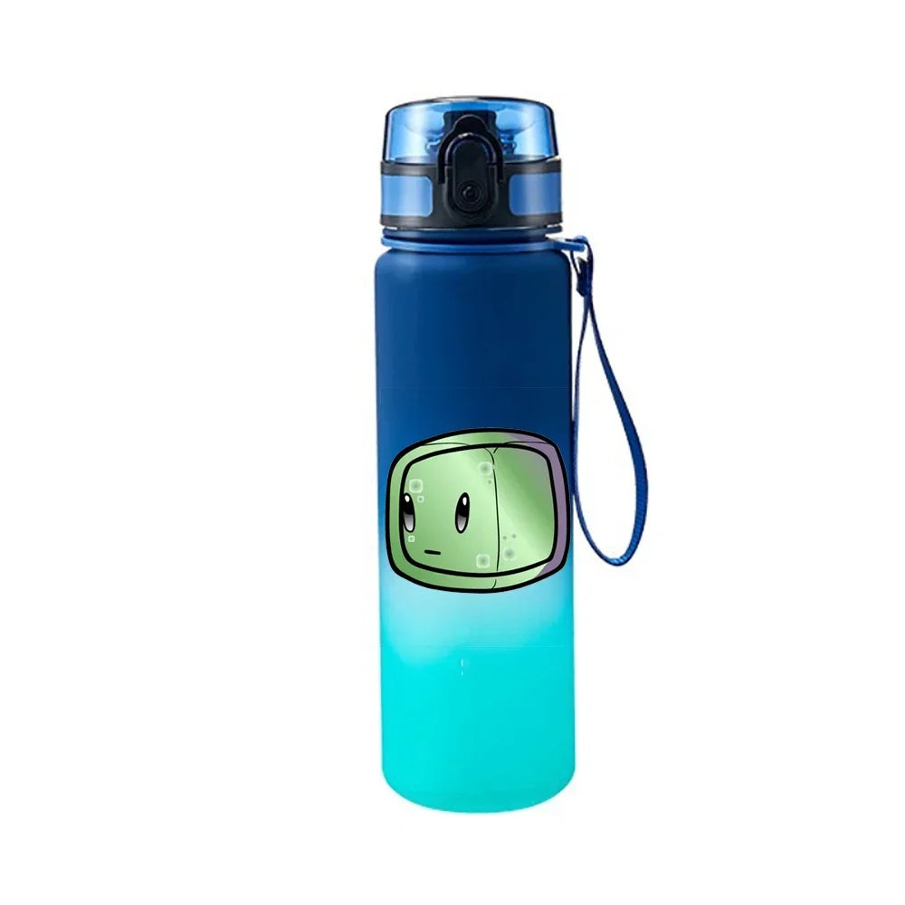 650ML Minecraft Pixel Style Characters Steve Portable Water Cup Large Capacity Sports Outdoor Plastic Leak-proof Water Bottle