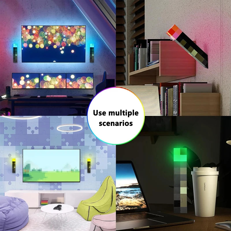 MC Game Medicine Bottle LED Night Light Game Creative Toy Lamp Rechargeable Bedroom Bedside Decoration for Kids Bedside Lamp