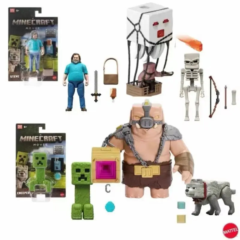 Original Minecraft Game Character Collection Movie Series Same Style Action Figure Model Interactive Toy Boy Birthday Gift