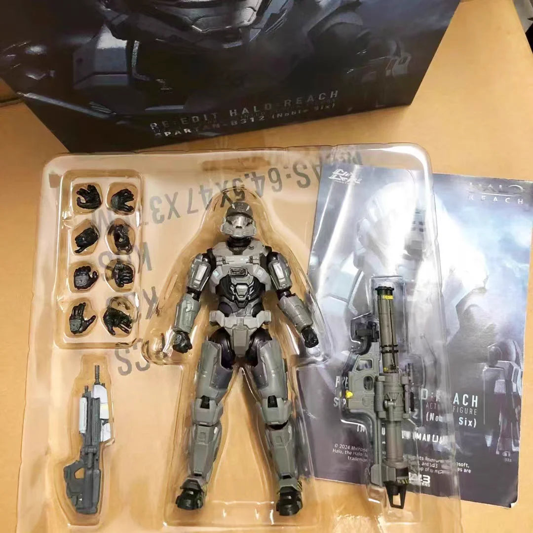 1/12 Noble Six figures Spartan-B312 action anime figure Halo:Reach figurine Room Decoration Christmas Gift for kids toys