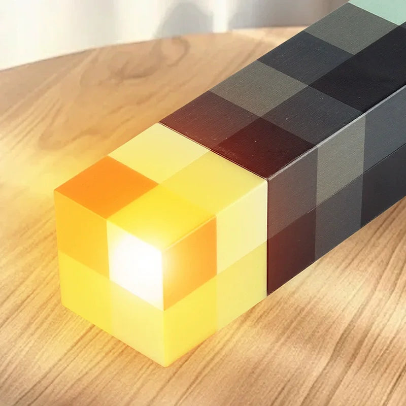 Minecraft Magnetic Block Building blocks game surrounding Pixel Wind Torch nightlight charging mine light Diamond lights