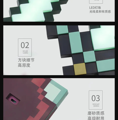 Minecraft sword night light decoration colour changer sword game peripheral gift model table lamp gift for children