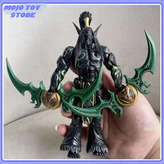18cm World Of Warcraft Game Peripheral Illidan Stormrage Pvc Game Figure Collection Doll Desktop Ornament Gift To Friend
