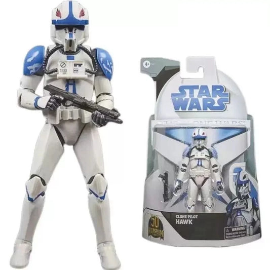 6-Inch Star Wars White Soldier Clone Soldier Pilot 50th Anniversary Action Figure Figurine Collectible Toys Model  Surprise Gift