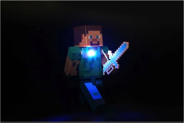 Toy Building Blocks Minecraft Game Character Creeper Weapon Character Model Kids Educational Assembly Playset Birthday Gift