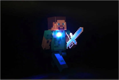 Toy Building Blocks Minecraft Game Character Creeper Weapon Character Model Kids Educational Assembly Playset Birthday Gift