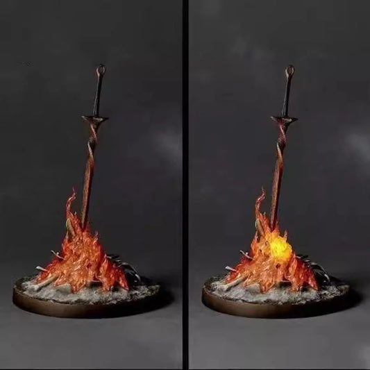 23cm Dark Souls Bonfire Lightsaber Action Figure Game Peripheral Collectible Toy Models Desktop Decorations Birthday Gift