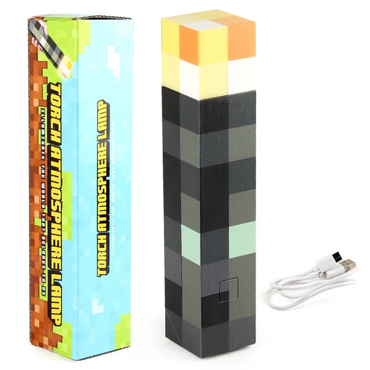 Minecraft Magnetic Block Building blocks game surrounding Pixel Wind Torch nightlight charging mine light Diamond lights