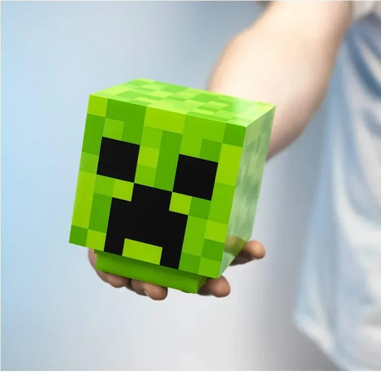 Steve Light Up Creeper LED Night Desktop Light Luminous Toys Game Design Toy Minecrafte Torch Hand Held&Wall Mount Home Kid Gift