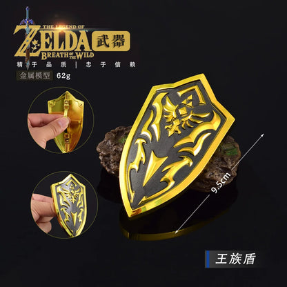 9.5cm/3.74in Zeldaa Kingdom Tears Sky Sword Guard Shield Royal Clan Weapon Model Craft Decorations Ornaments Collections Desktop