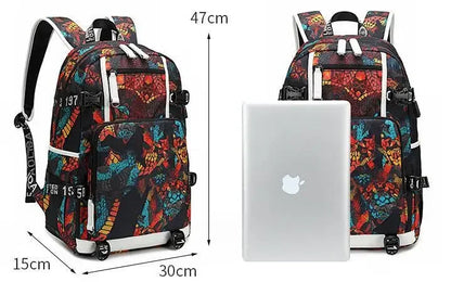 Star Wars Student Backpack Anime Cartoon Teen Personality Creative Casual Fashion Simple Computer USB Rechargeable Travel Bag