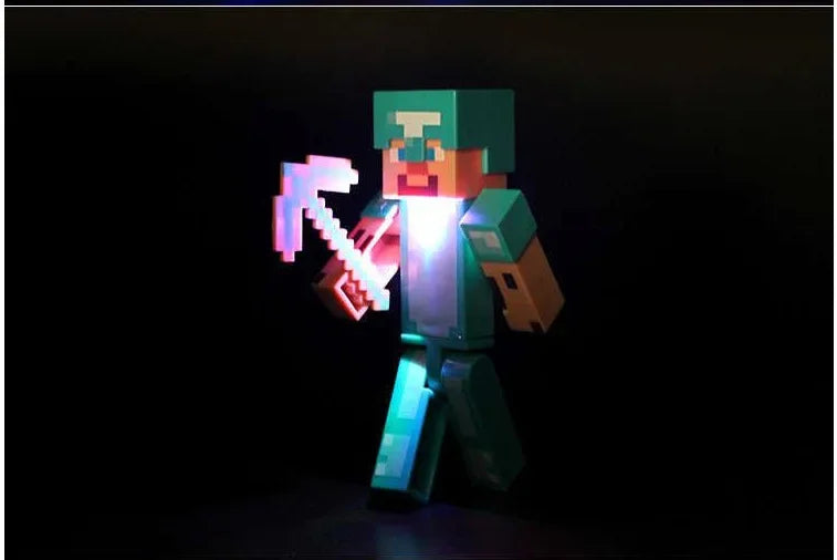 Toy Building Blocks Minecraft Game Character Creeper Weapon Character Model Kids Educational Assembly Playset Birthday Gift