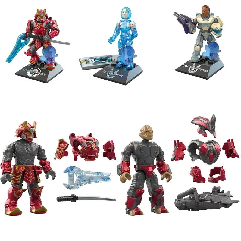 Mega Construx HALOINFINITE Heroes Halos 17 Spartan Yoroi Kovan Agryna Brute Chieftain Ik'novus Figure Collection Toys