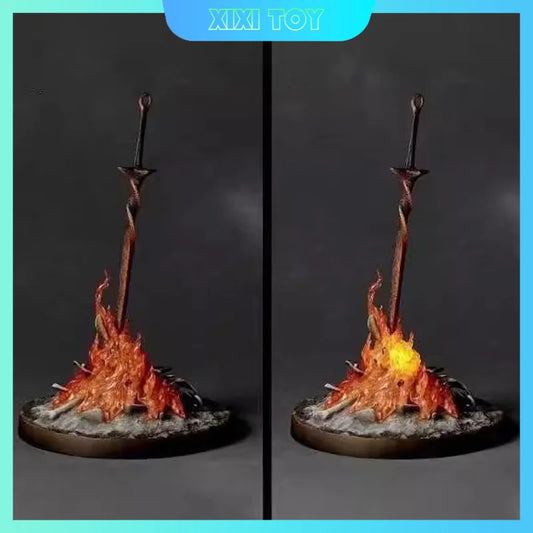 23cm Dark Souls Bonfire Lightsaber Action Figure Game Peripheral Collectible Toy Models Desktop Decorations Birthday Gift