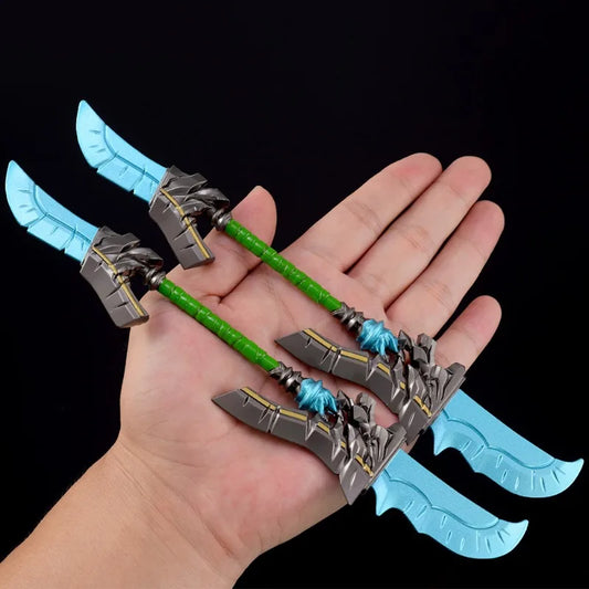 22cm/8.66in World of Warcrafts Game Peripheral Weapon Models Swords Halberds Metal Zinc Alloy Crafts Toys Ornament Figurines Boy