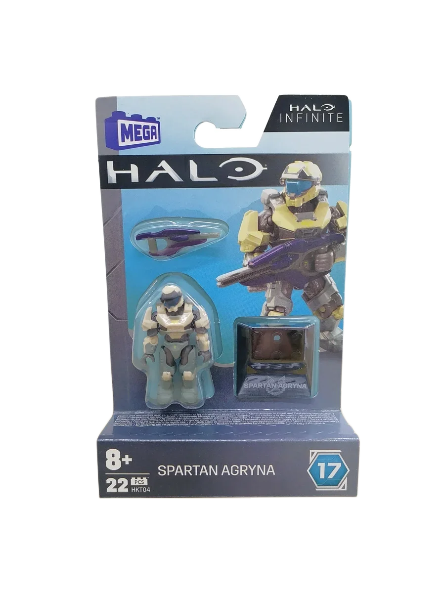 Mega Construx HALOINFINITE Heroes Halos 17 Spartan Yoroi Kovan Agryna Brute Chieftain Ik'novus Figure Collection Toys