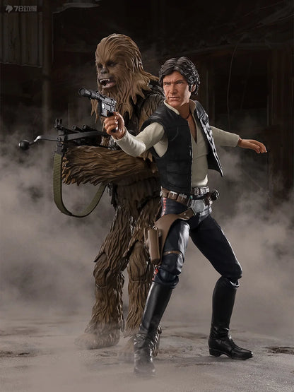 BANDAI Genuine S. H. Figuarts Series Movable Toys Star Wars Series Ben Kenobi，chewie，Han Solo， Anakin Skywalker Movable Model