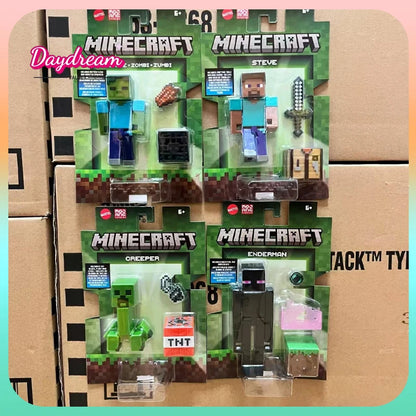 Original Minecraft Game Character Collection Movie Series Same Style Action Figure Model Interactive Toy Boy Birthday Gift