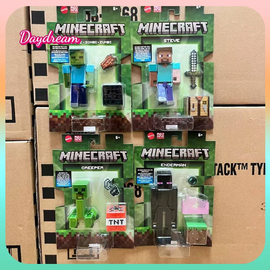 Original Minecraft Game Character Collection Movie Series Same Style Action Figure Model Interactive Toy Boy Birthday Gift