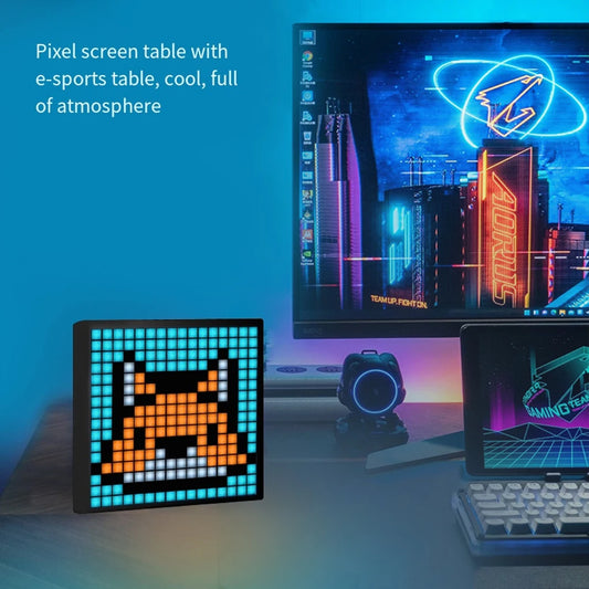 LED Pixel Matrix Bluetooth Smart Display 16x16 RGB Digital Lamp Panel DIY Art Display Gaming Anime Room Decor Frame APP Control