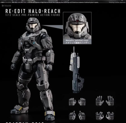 1/12 Noble Six figures Spartan-B312 action anime figure Halo:Reach figurine Room Decoration Christmas Gift for kids toys
