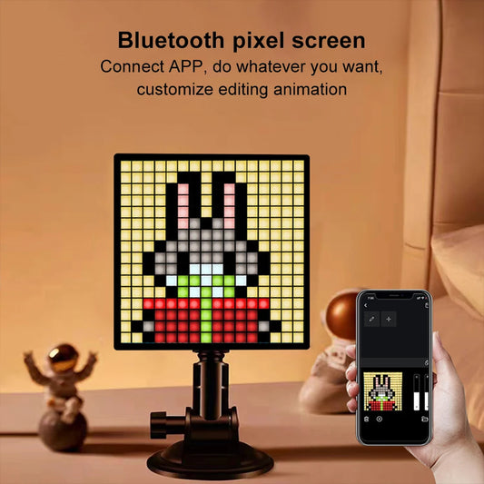 LED Pixel Matrix Bluetooth Smart Display 16x16 RGB Digital Lamp Panel DIY Art Display Gaming Anime Room Decor Frame APP Control