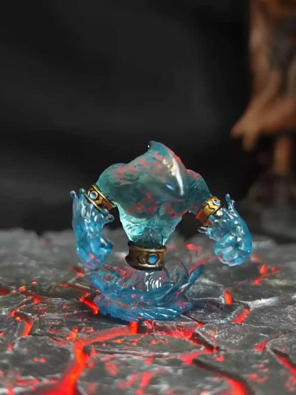 World of Warcraft Mini Figure - Painted Model Display Chess Piece Fire Water Earth Elementals Collectible Toy