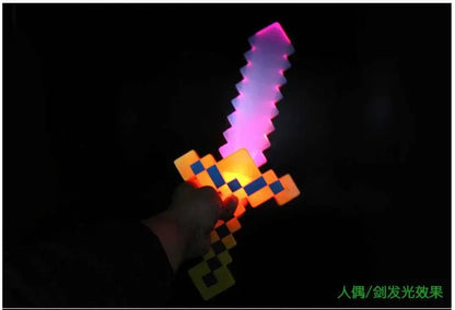 Toy Building Blocks Minecraft Game Character Creeper Weapon Character Model Kids Educational Assembly Playset Birthday Gift
