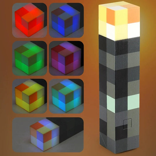 Minecraft Magnetic Block Building blocks game surrounding Pixel Wind Torch nightlight charging mine light Diamond lights