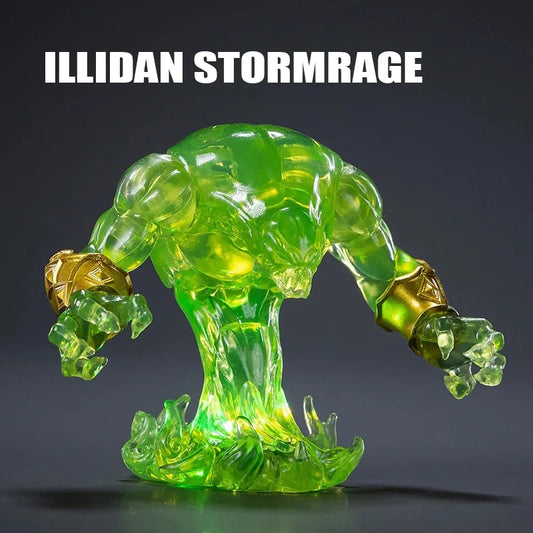 Anime Illidan Stormrage Action Figures World of Warcraft Figurine Heroes of The Storm Toy 7cm PVC Collection Model Birthday Gift