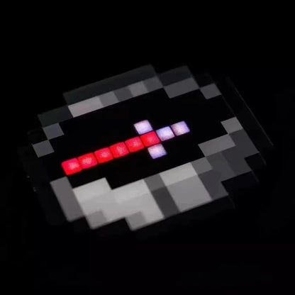 New In Stock Compass Pixel Wind Peripheral design trinket Magnetic MC Real-World Use Movable Keychain Pendant myworld Gift