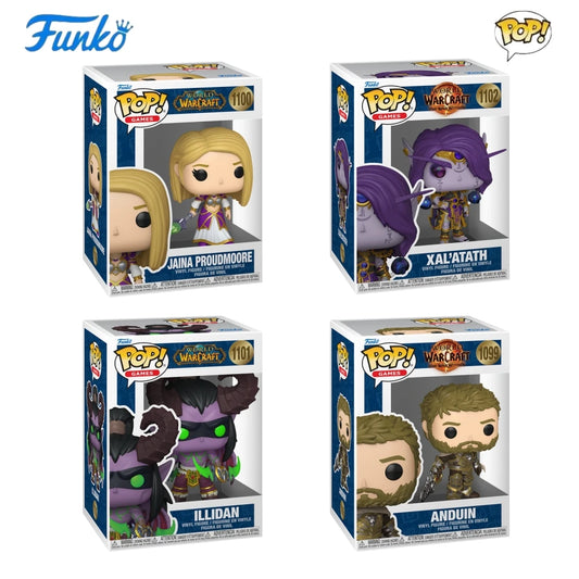 World of Warcraft Anduin Jaina Proudmoore Illidan Xal'atath Figure FUNKO POP Collectible Limited Edition Figurine Toy Gift