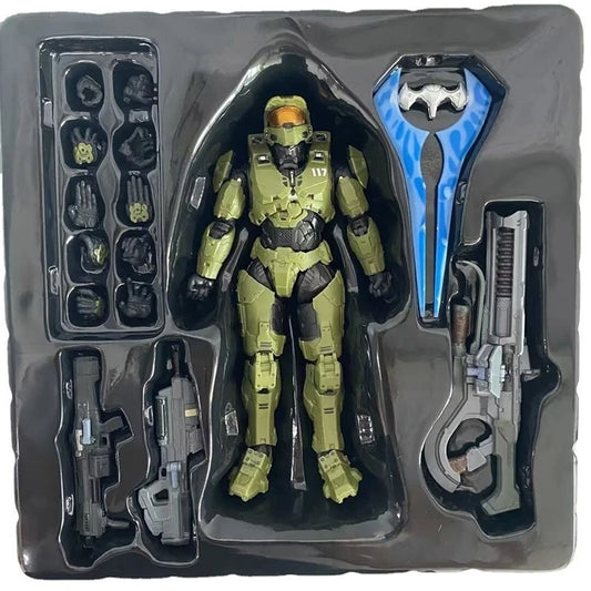 18CM RE:EDIT Reach 1/12 SCALE MASTER CHIEF MJOLNIR MARK V1 Articulated Action Figures Desktop ornament Decor Boy Trend Toys Gift