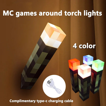 Minecraft sword night light decoration colour changer sword game peripheral gift model table lamp gift for children