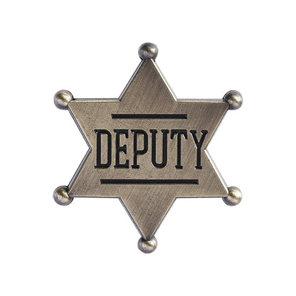 Fallout New Vegas Pin Sunset Sarsaparilla Deputy Badge Western Style Brooch Video Game Merch for Cosplay Backpack
