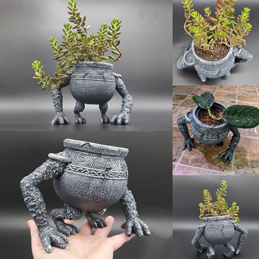 1pc Elden Ring Pot Boy Statue Ornament For Plant Pot, Home Collection, Gift For Kid